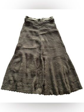 Sleeping on Snow Knit Flared Midi Skirt - Olive